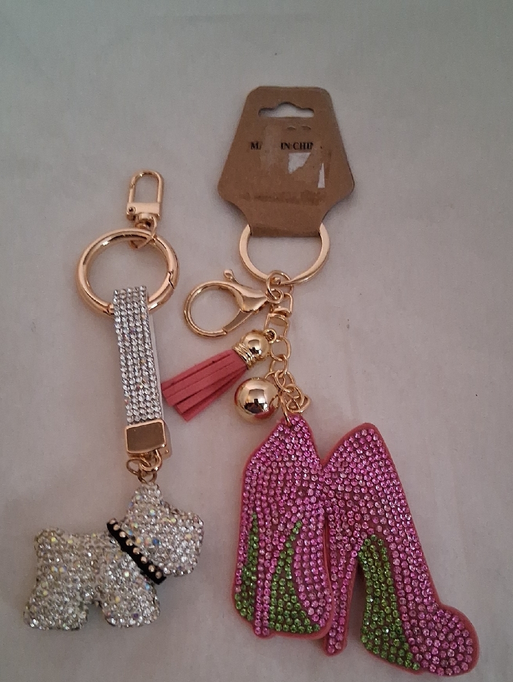 Bling Keychains Scotty Dog & Pink Heels